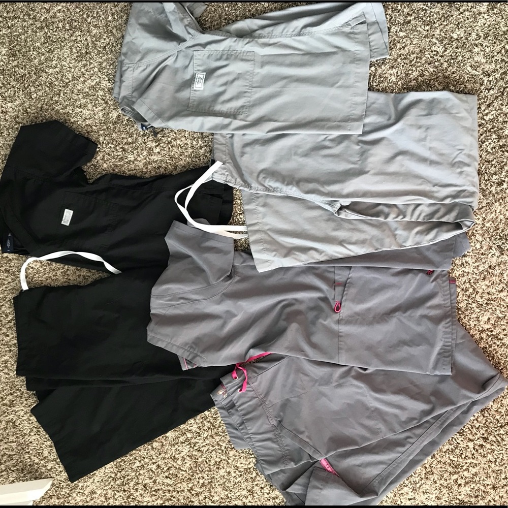 Three pairs of scrubs!!